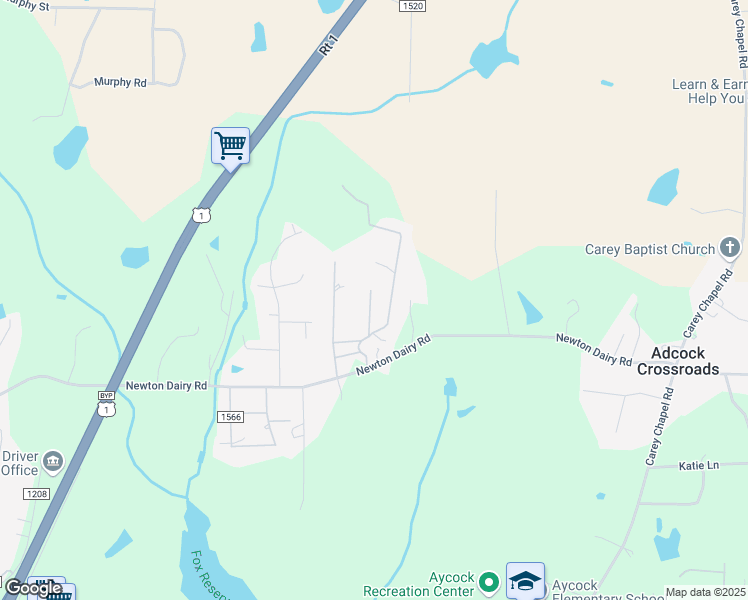 map of restaurants, bars, coffee shops, grocery stores, and more near 1465 Newton Dairy Road in Henderson