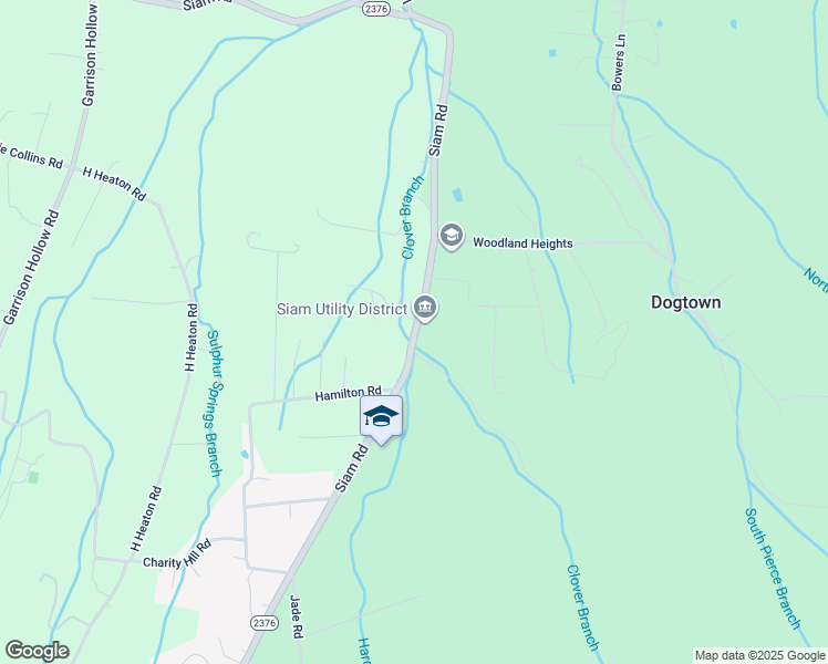 map of restaurants, bars, coffee shops, grocery stores, and more near 2491 Siam Road in Elizabethton