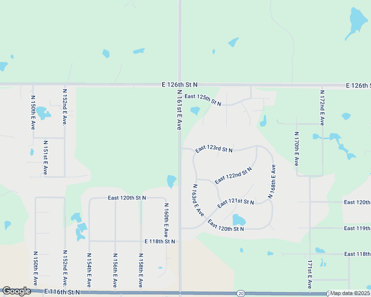 map of restaurants, bars, coffee shops, grocery stores, and more near 12272 North 162nd East Avenue in Collinsville