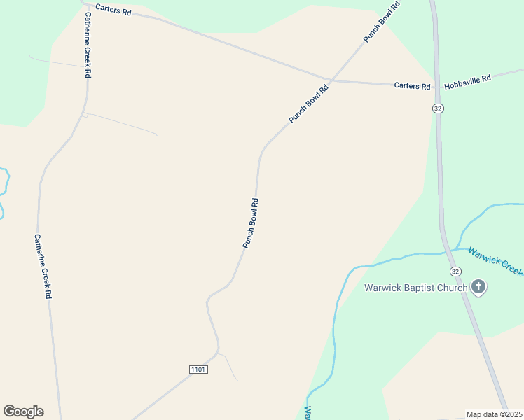 map of restaurants, bars, coffee shops, grocery stores, and more near 204 Punch Bowl Road in Hobbsville