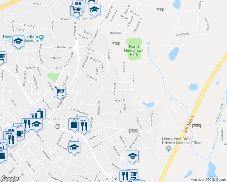 map of restaurants, bars, coffee shops, grocery stores, and more near 790 Hughes Street in Henderson