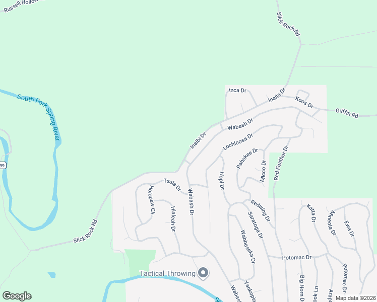 map of restaurants, bars, coffee shops, grocery stores, and more near Inaibi Drive in Cherokee Village