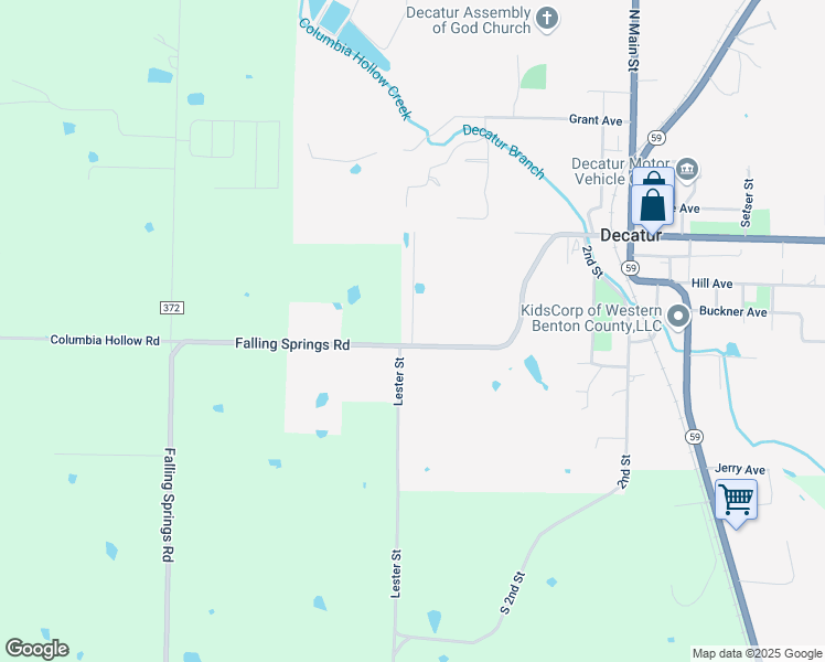 map of restaurants, bars, coffee shops, grocery stores, and more near 436 Falling Springs Road in Decatur