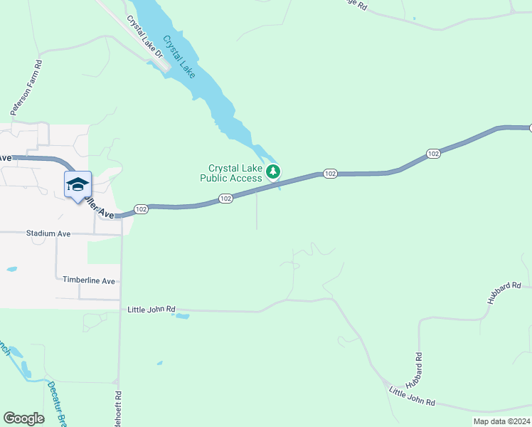 map of restaurants, bars, coffee shops, grocery stores, and more near 18201 Arkansas 102 in Decatur