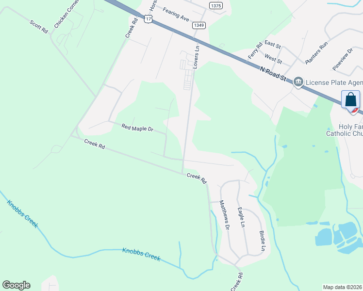 map of restaurants, bars, coffee shops, grocery stores, and more near 126 Lovers Lane in Elizabeth City