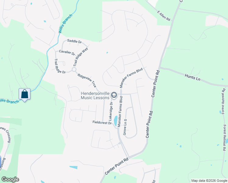 map of restaurants, bars, coffee shops, grocery stores, and more near 108 Ridgeview Trace in Hendersonville