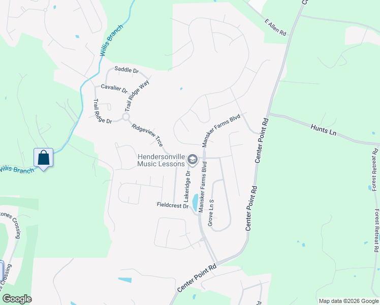 map of restaurants, bars, coffee shops, grocery stores, and more near 108 Ridgeview Trace in Hendersonville