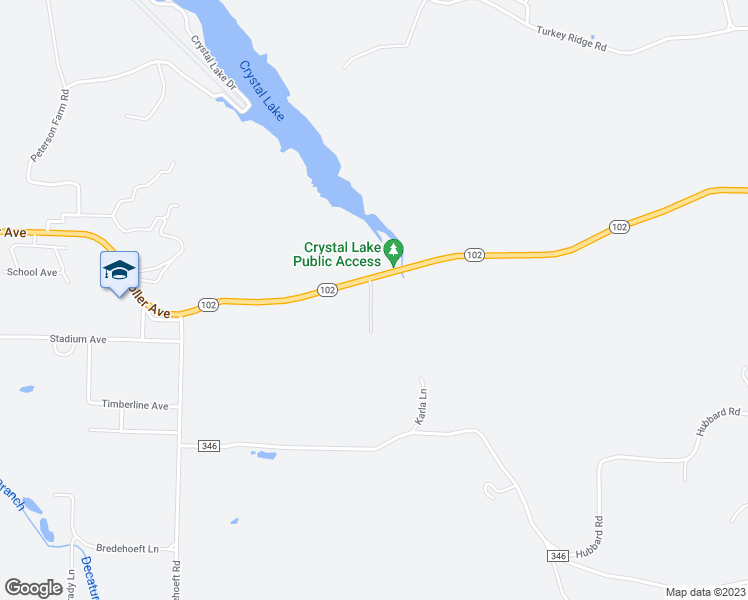 map of restaurants, bars, coffee shops, grocery stores, and more near 18201 Arkansas 102 in Decatur