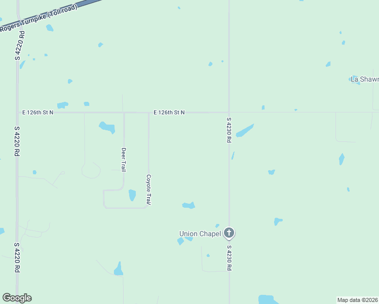 map of restaurants, bars, coffee shops, grocery stores, and more near 19854 East 470 Road in Claremore
