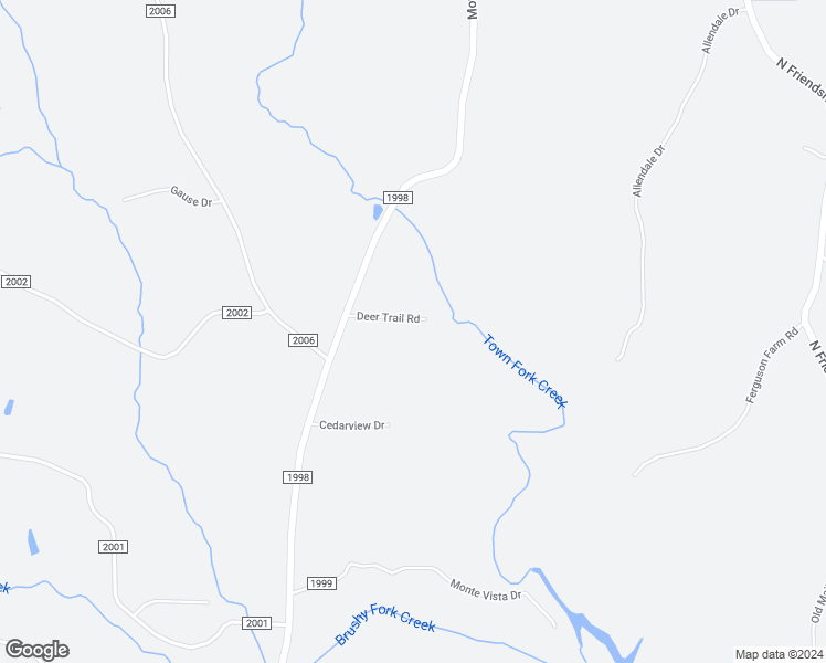 map of restaurants, bars, coffee shops, grocery stores, and more near 1080 Deer Trail Road in King
