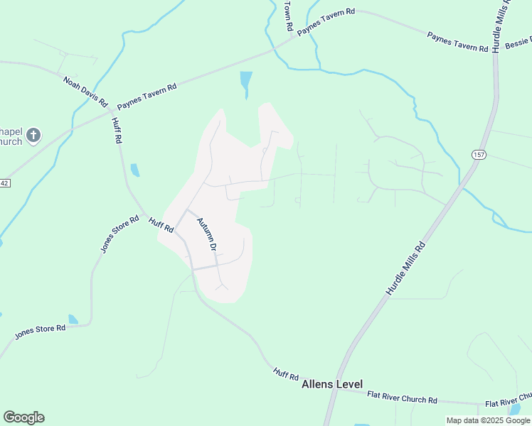 map of restaurants, bars, coffee shops, grocery stores, and more near 104 Ruby Trail in Roxboro
