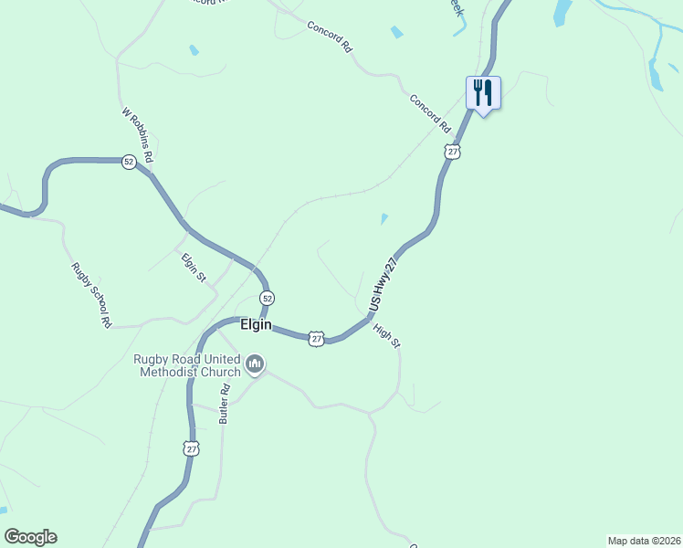 map of restaurants, bars, coffee shops, grocery stores, and more near 216 Mark Fray Drive in Robbins