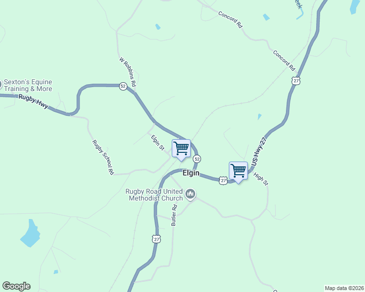 map of restaurants, bars, coffee shops, grocery stores, and more near 281 Rugby Highway in Robbins