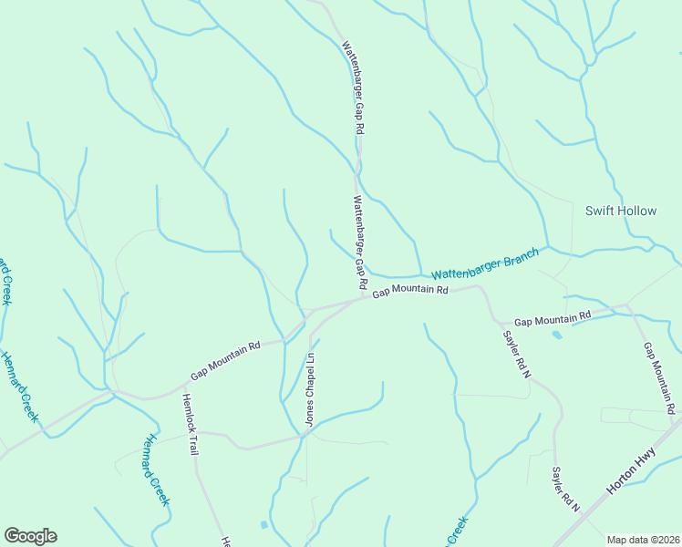 map of restaurants, bars, coffee shops, grocery stores, and more near 1-555 Wattenbarger Gap Rd in Greeneville