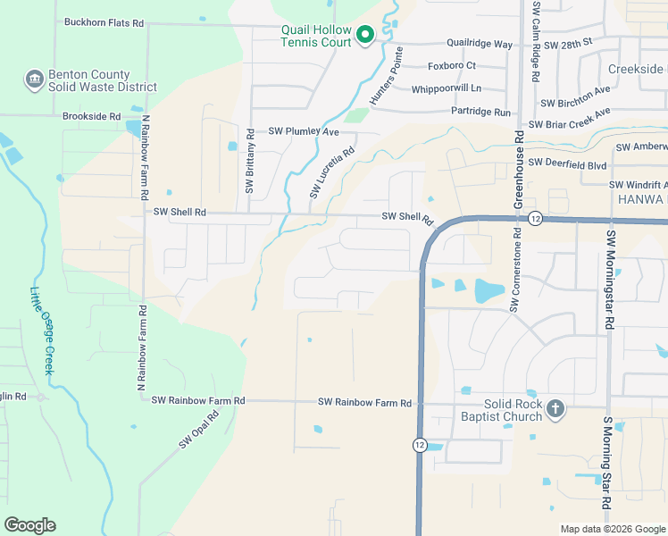 map of restaurants, bars, coffee shops, grocery stores, and more near 4501 South West Wheatgrass Boulevard in Bentonville