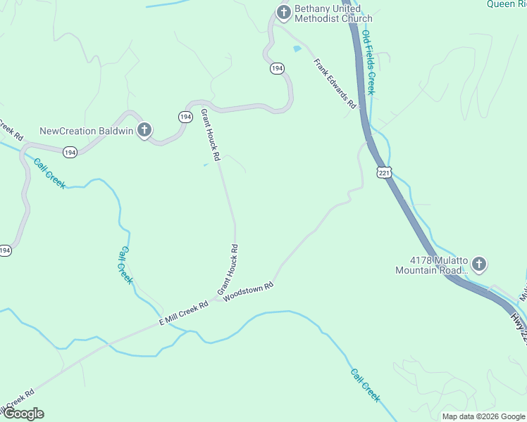 map of restaurants, bars, coffee shops, grocery stores, and more near 585 Grant Houck Road in Todd