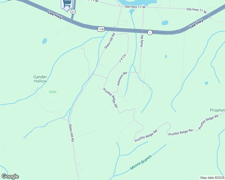 map of restaurants, bars, coffee shops, grocery stores, and more near 145 Johnson Road in Mooresburg