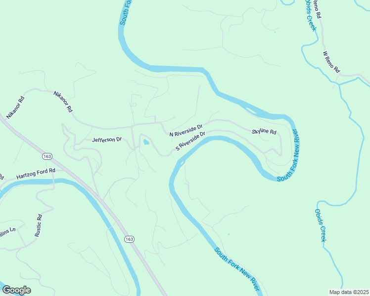 map of restaurants, bars, coffee shops, grocery stores, and more near 464 South Riverside Drive in West Jefferson