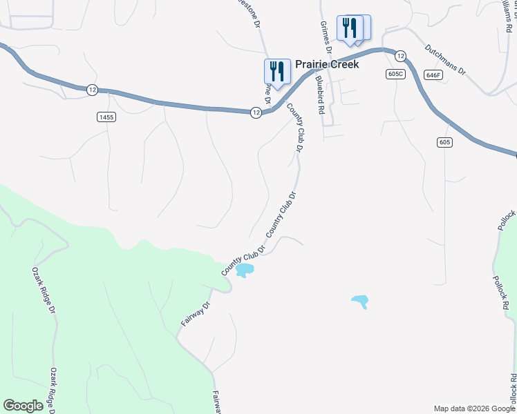 map of restaurants, bars, coffee shops, grocery stores, and more near 8489 Par Lane in Rogers
