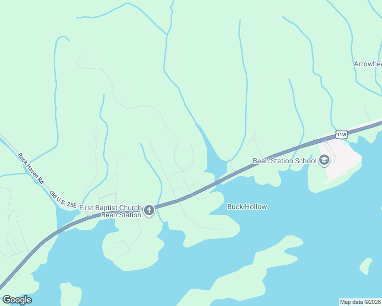 map of restaurants, bars, coffee shops, grocery stores, and more near 190 Whispering Court in Bean Station