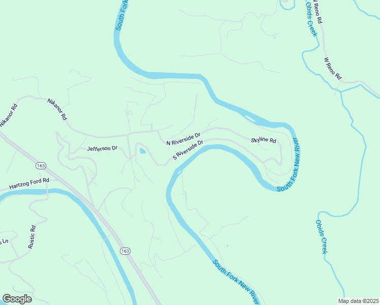 map of restaurants, bars, coffee shops, grocery stores, and more near 520 South Riverside Drive in West Jefferson