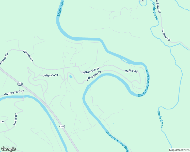 map of restaurants, bars, coffee shops, grocery stores, and more near 520 South Riverside Drive in West Jefferson