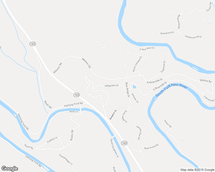 map of restaurants, bars, coffee shops, grocery stores, and more near 301 Jefferson Drive in West Jefferson