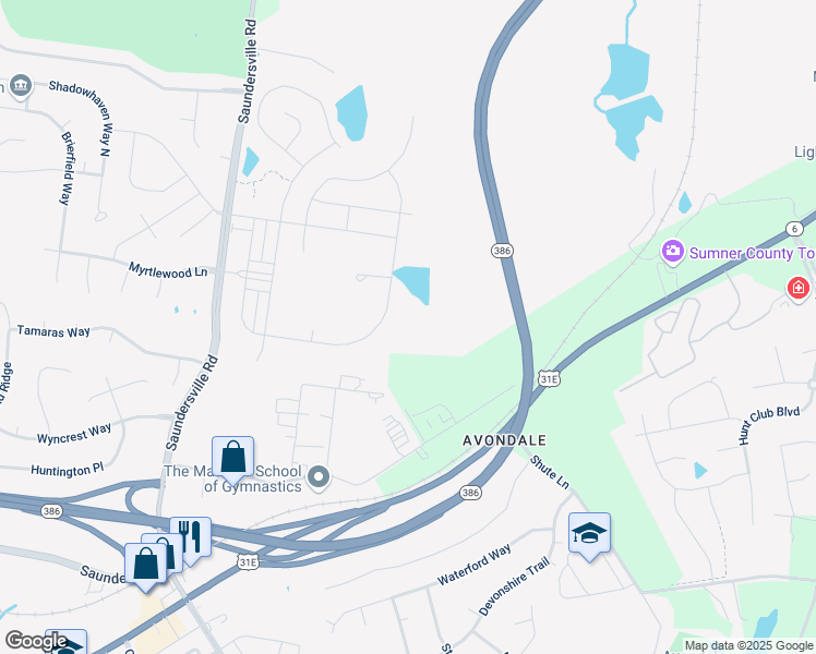 map of restaurants, bars, coffee shops, grocery stores, and more near 103 Jessica Lauren Court in Hendersonville