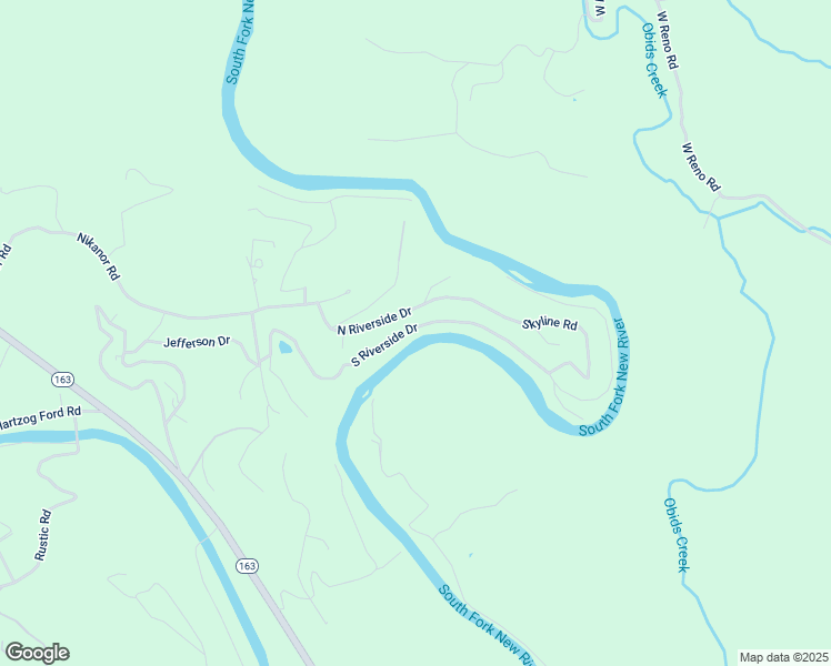 map of restaurants, bars, coffee shops, grocery stores, and more near 570 South Riverside Drive in West Jefferson