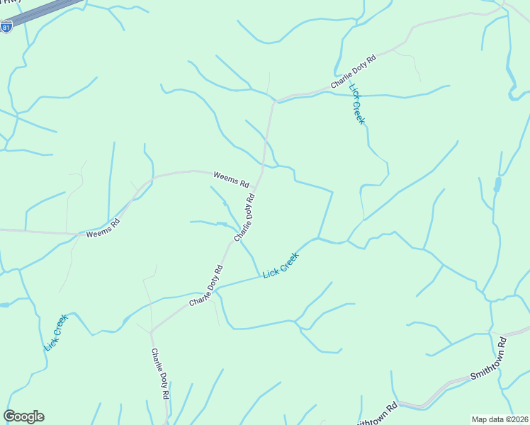 map of restaurants, bars, coffee shops, grocery stores, and more near 589-597 Charlie Doty Road in Greeneville