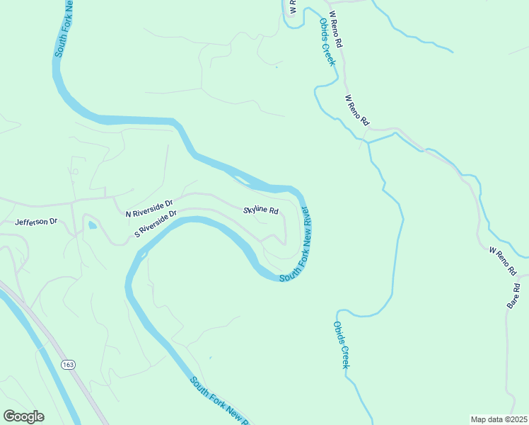 map of restaurants, bars, coffee shops, grocery stores, and more near 436 Skyline Road in West Jefferson