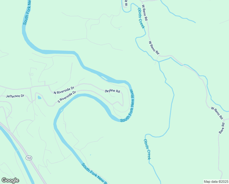 map of restaurants, bars, coffee shops, grocery stores, and more near 436 Skyline Road in West Jefferson