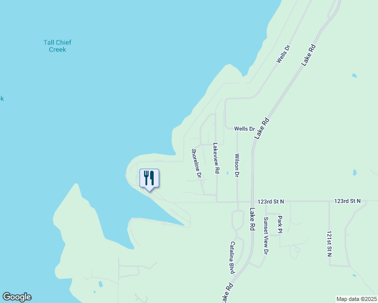map of restaurants, bars, coffee shops, grocery stores, and more near 12474 Shoreline Drive in Skiatook