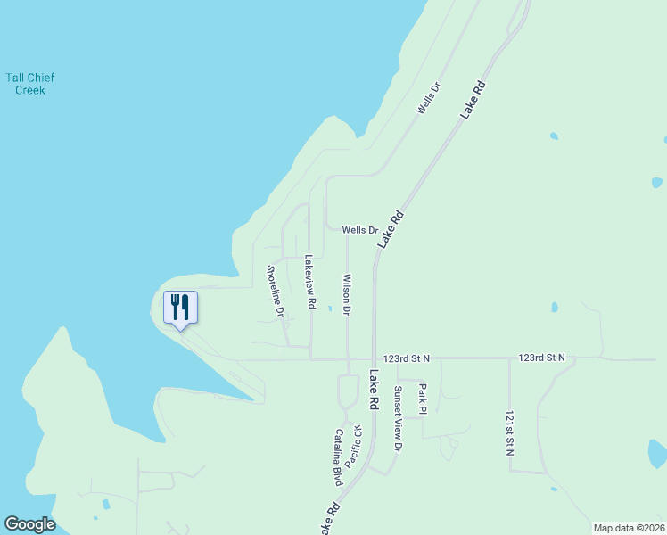 map of restaurants, bars, coffee shops, grocery stores, and more near 12487 Wilson Drive in Sperry