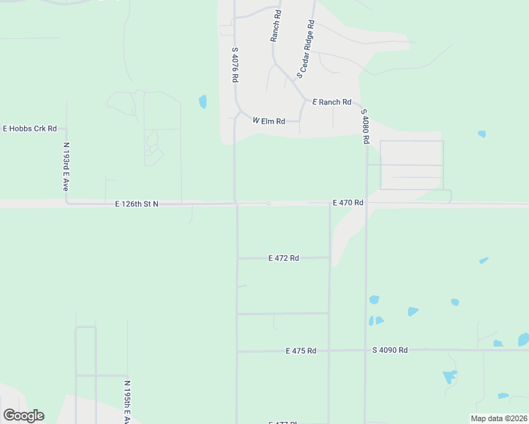 map of restaurants, bars, coffee shops, grocery stores, and more near 20351 East 126th Street North in Claremore