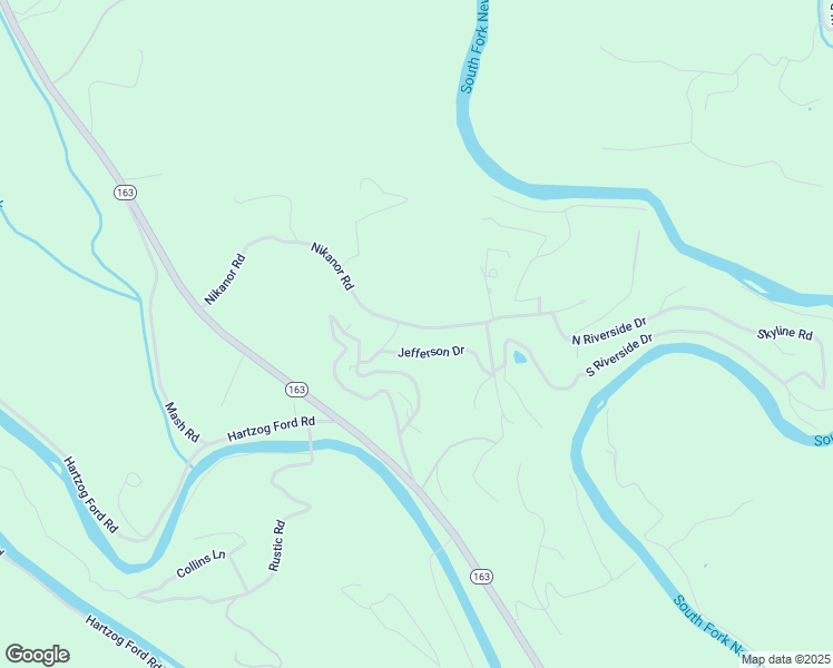 map of restaurants, bars, coffee shops, grocery stores, and more near 730 Nikanor Road in West Jefferson