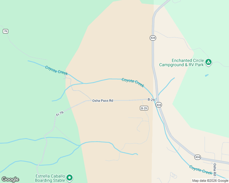 map of restaurants, bars, coffee shops, grocery stores, and more near Osha Pass Road in Taos