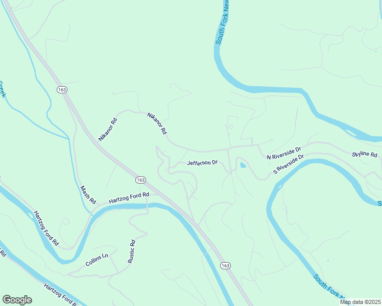 map of restaurants, bars, coffee shops, grocery stores, and more near 730 Nikanor Road in West Jefferson