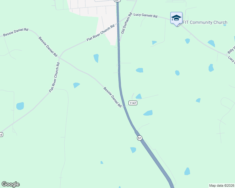 map of restaurants, bars, coffee shops, grocery stores, and more near 4130 Durham Road in Roxboro