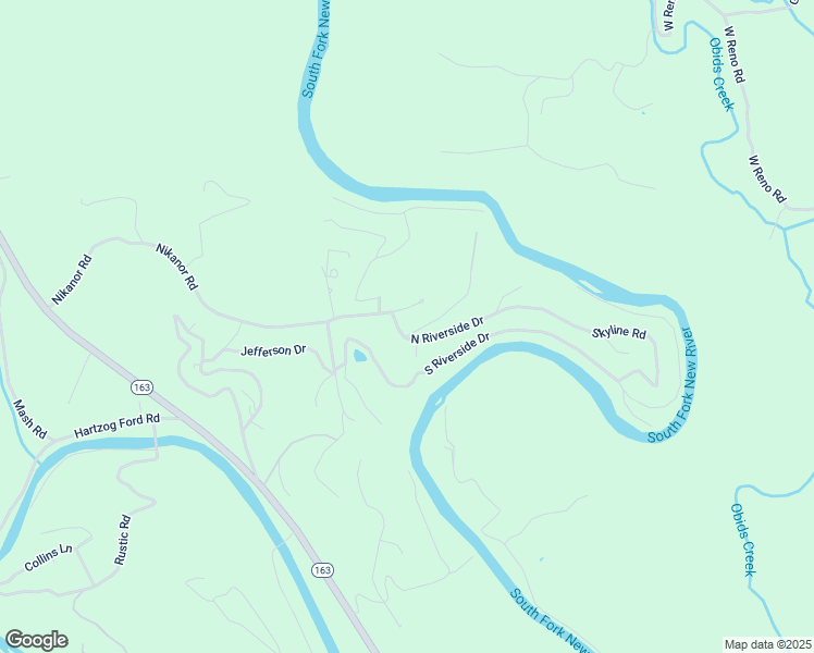 map of restaurants, bars, coffee shops, grocery stores, and more near 141 North Riverside Drive in West Jefferson
