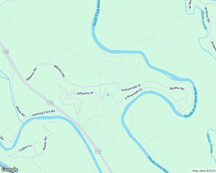 map of restaurants, bars, coffee shops, grocery stores, and more near 970 Nikanor Road in West Jefferson
