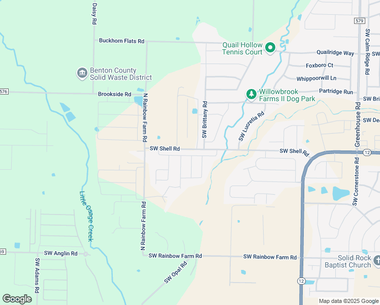 map of restaurants, bars, coffee shops, grocery stores, and more near 3700 Southwest Kestrel Drive in Bentonville