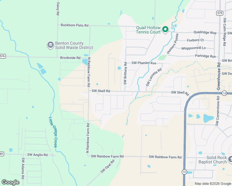 map of restaurants, bars, coffee shops, grocery stores, and more near 3700 Southwest Kestrel Drive in Bentonville