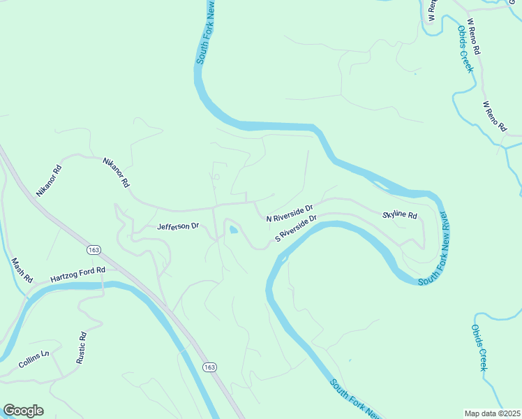 map of restaurants, bars, coffee shops, grocery stores, and more near 141 North Riverside Drive in West Jefferson