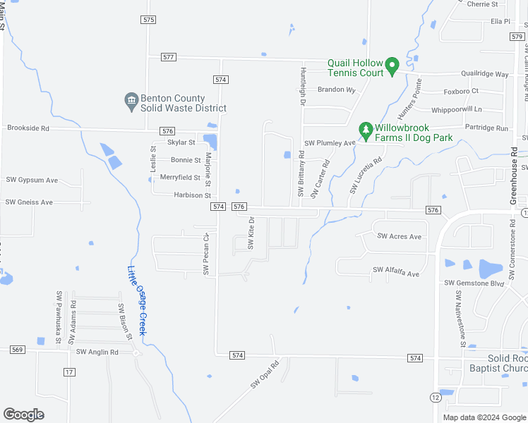 map of restaurants, bars, coffee shops, grocery stores, and more near 4900 Southwest Golden Eagle Avenue in Bentonville