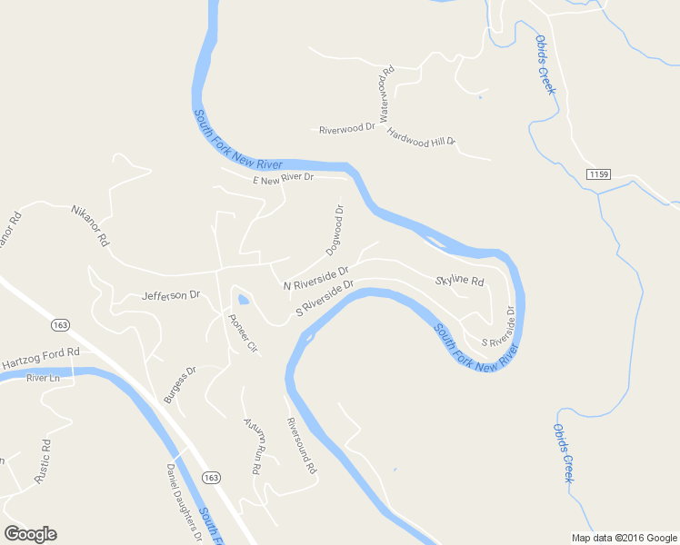 map of restaurants, bars, coffee shops, grocery stores, and more near 276 North Riverside Drive in West Jefferson