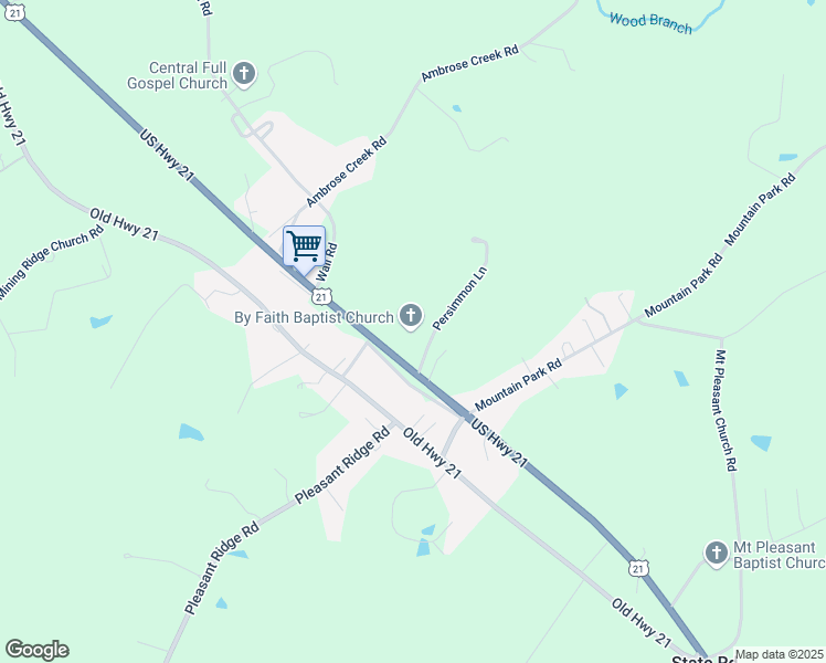 map of restaurants, bars, coffee shops, grocery stores, and more near 1790 U.S. 21 in State Road
