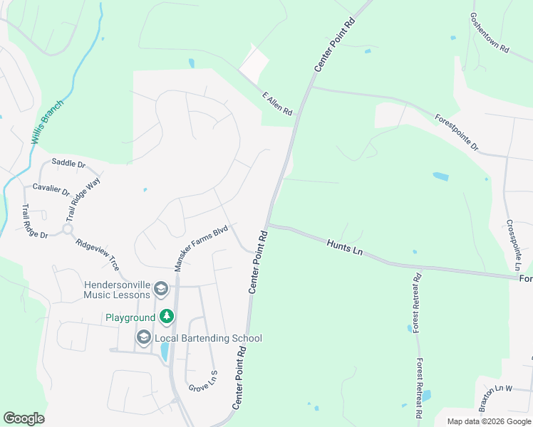 map of restaurants, bars, coffee shops, grocery stores, and more near 567 Center Point Road in Hendersonville