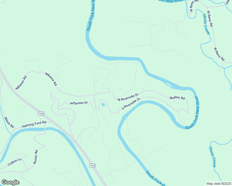 map of restaurants, bars, coffee shops, grocery stores, and more near 1054 Nikanor Road in West Jefferson