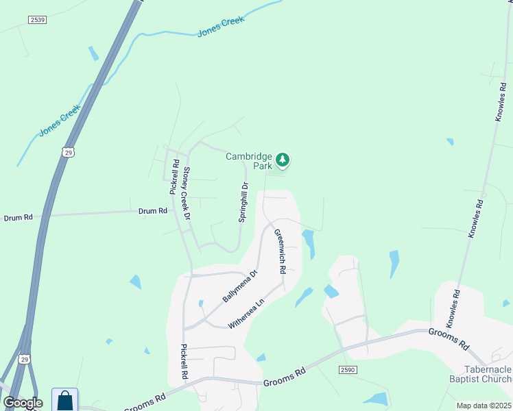 map of restaurants, bars, coffee shops, grocery stores, and more near 1108 Greenwich Road in Reidsville
